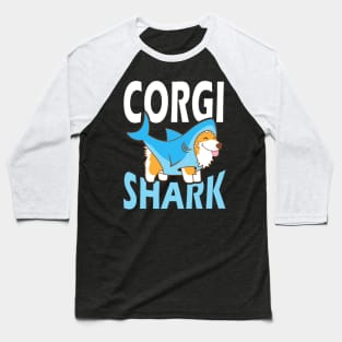 Corgi shark Baseball T-Shirt